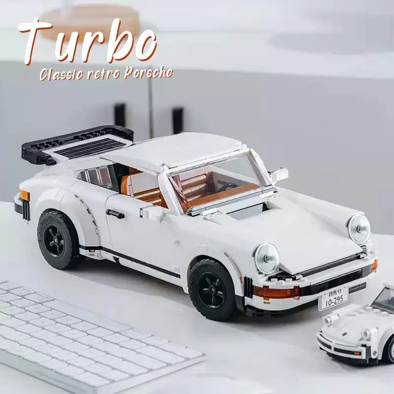 1458 Particle Technical Building Blocks Set 2in1 Race Classic Model  Retro Roadster Toy Adult Boy Assembled Model Christmas Gift