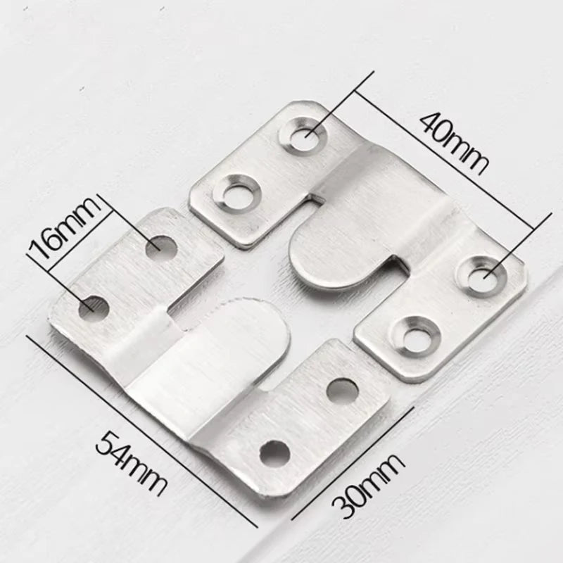10PCS(5Pairs) Interlock Hanging Buckle Flush Mount Bracket Furniture Connector Wall Picture Frame Hanger Display Hooks