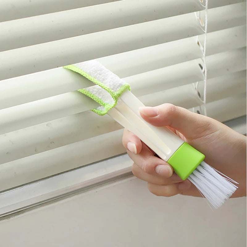 2PCS Car Air Vent Brush Double head Brushes Conditioner Vent Brush Microfibre Car Grille Dashboard Interior Car Cleaning Tools