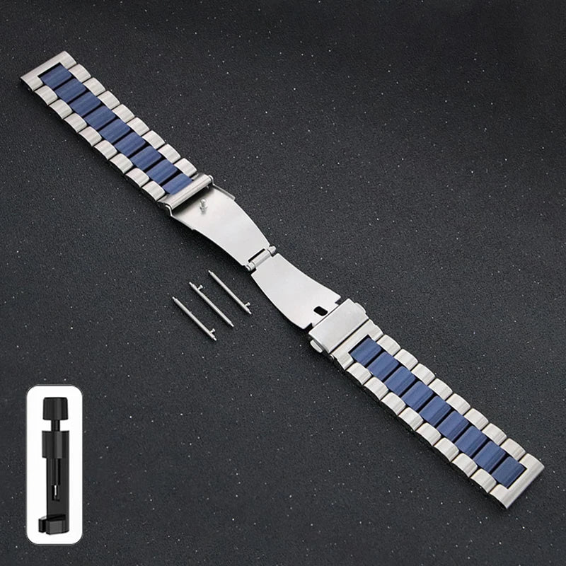 20mm 22mm 18mm 24mm Stainless Steel Strap for Samsung Galaxy Watch 6Classic 6 5 4 5Pro 40mm 44mm 43mm 47mm Gear S3 for Huawei GT