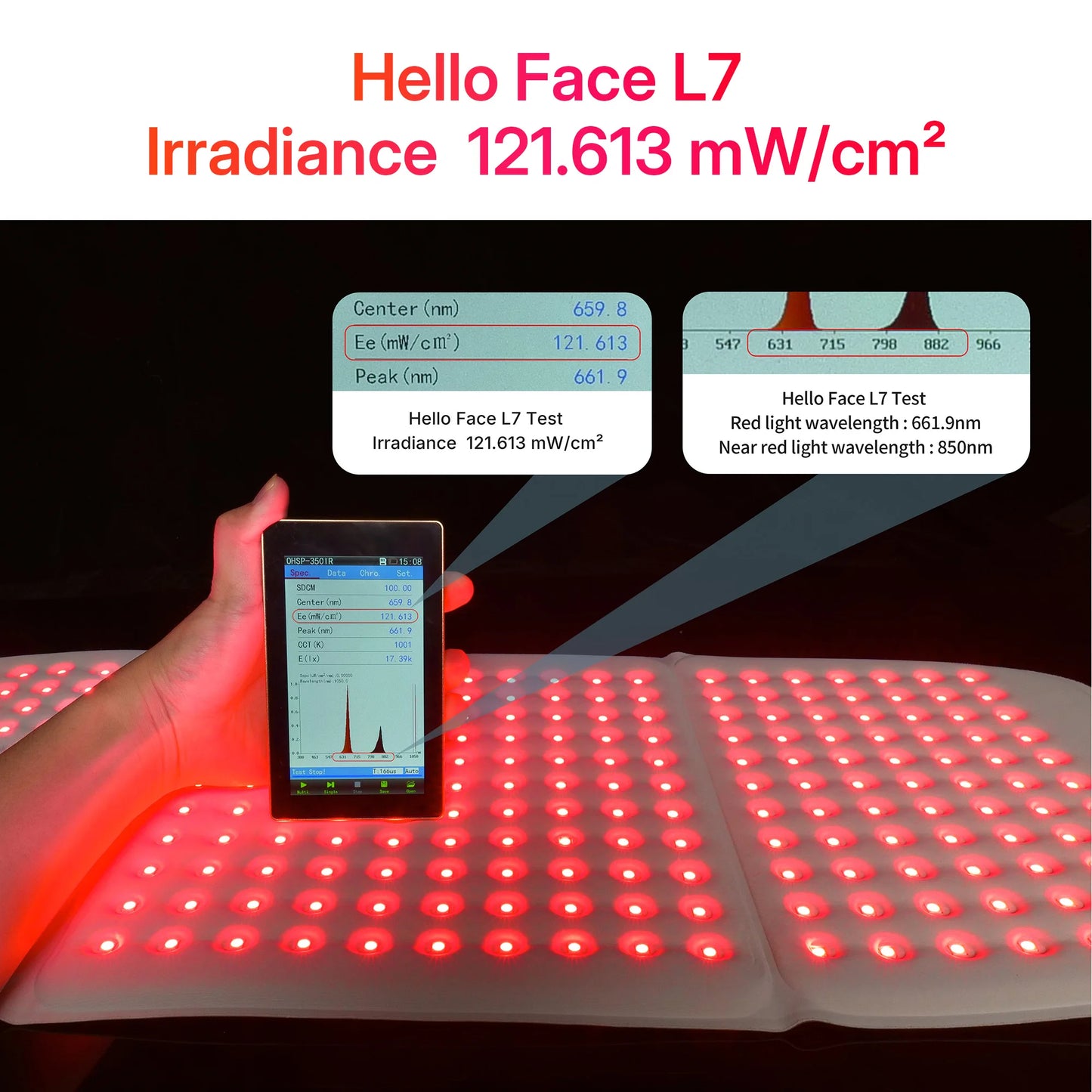 Large Red Light Therapy for Body 264 Triple-Chip LED Near Infrared 660nm & 850nm Red Light Therapy Mat 30'' x 12'' for Full Body