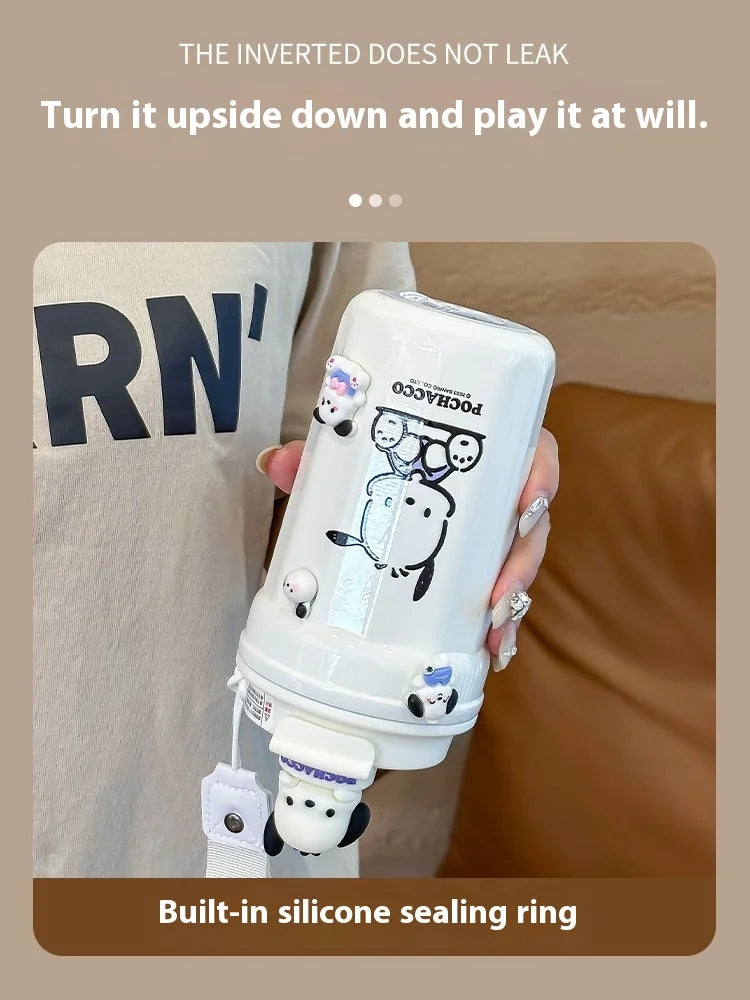 Cute Cartoon Children Insulated Cup With High Appearance 304 Stainless Steel Large Capacity Student Children Portable Water Cup
