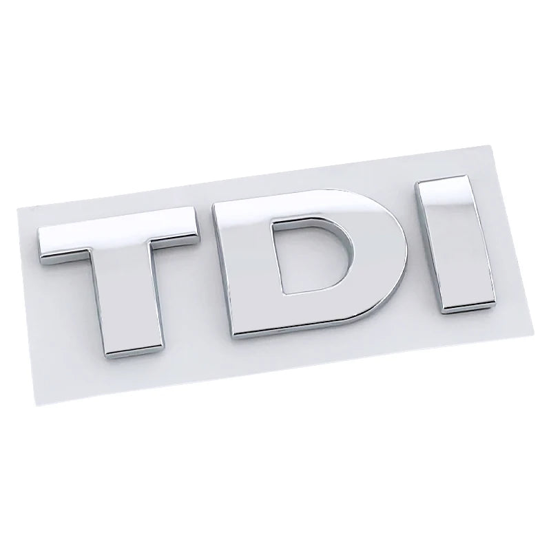 3d ABS Black Logo TDI Emblem Car Trunk Badge For VW Passat Jetta Touareg Tiguan Touran Golf 4 5 6 Caddy TDI Sticker Accessories