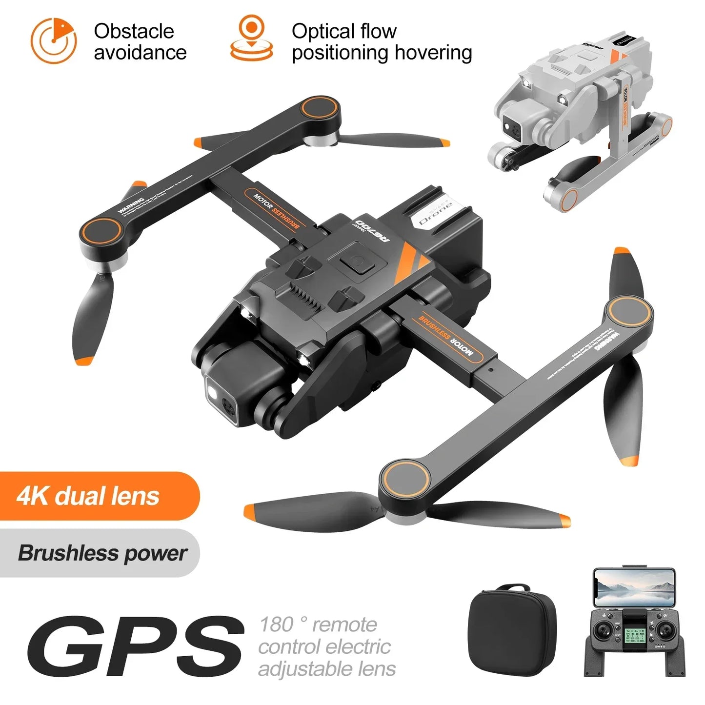 RG700 PRO GPS Drone 5G 8K Professional Camera Obstacle Avoidance Aerial Photography Brushless RC Foldable Quadcopter Toys Gifts