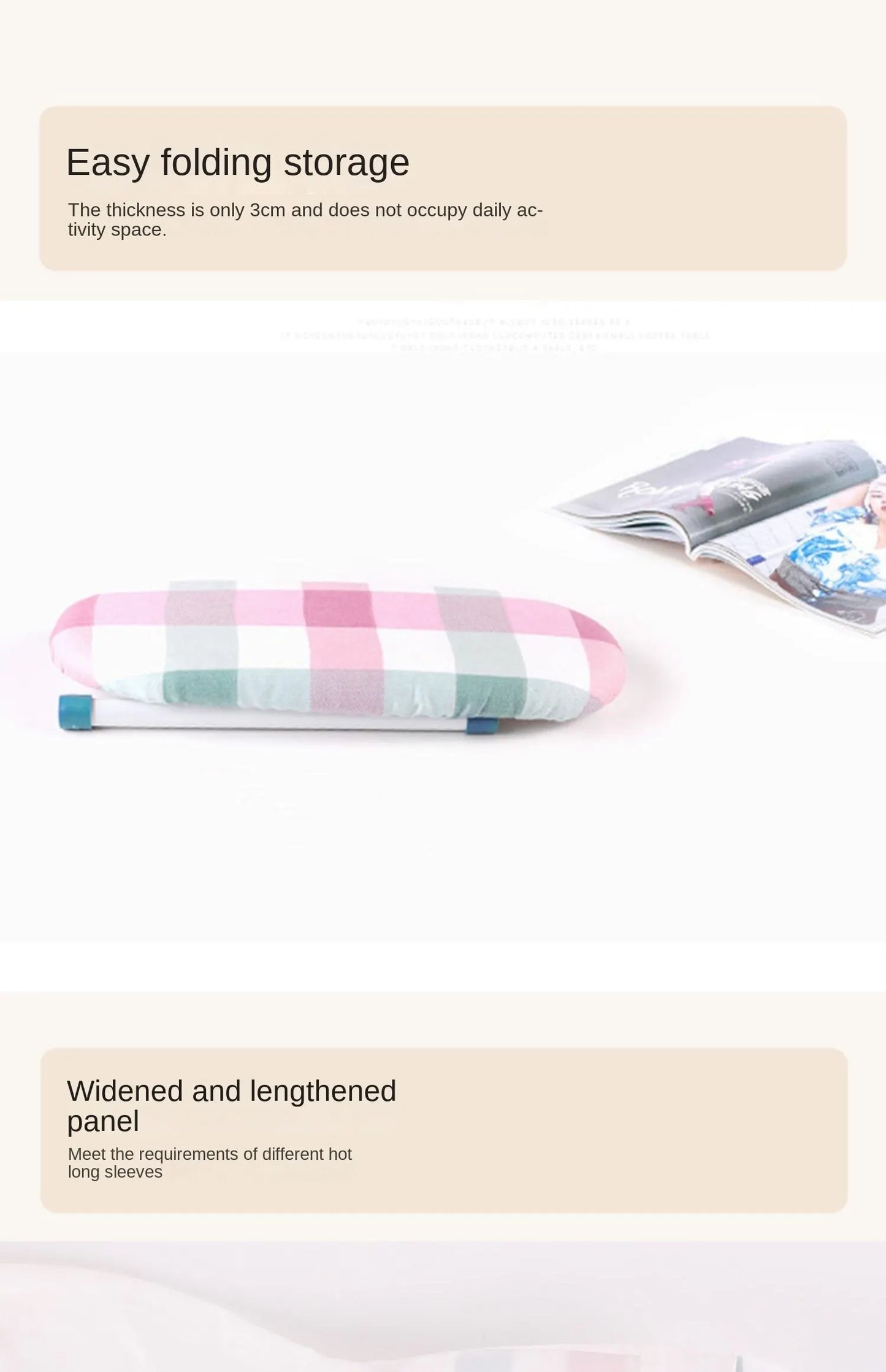 Portable Mini Ironing Board Rack for Clothes, Sleeves and Shirts - Small Size, Easy to Store and Carry
