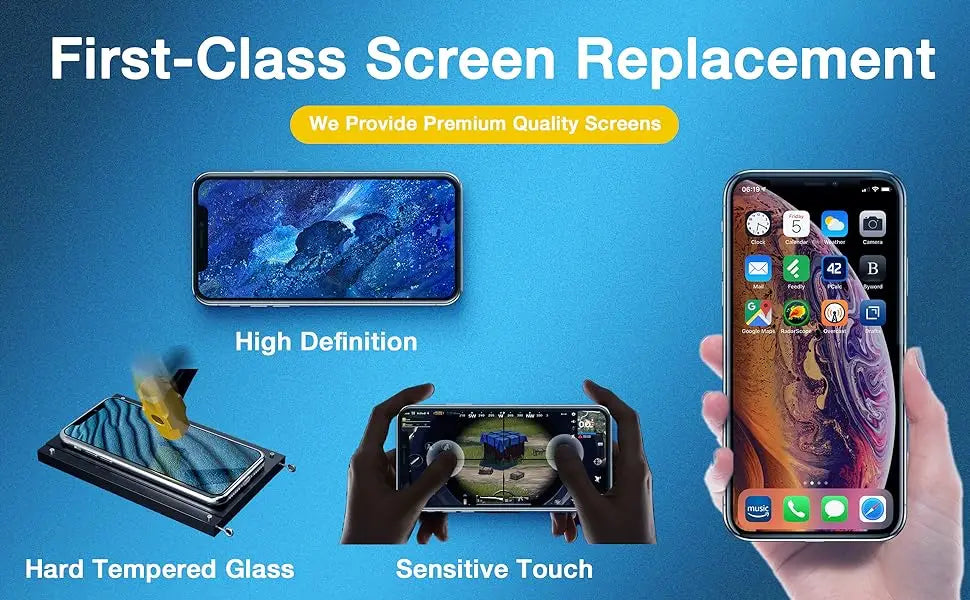 ScreenX For Iphone XR Screen Replacement  6.1 Inch LCD Display 3D Touch Screen Digitizer Frame Full Assembly With Repair Tools