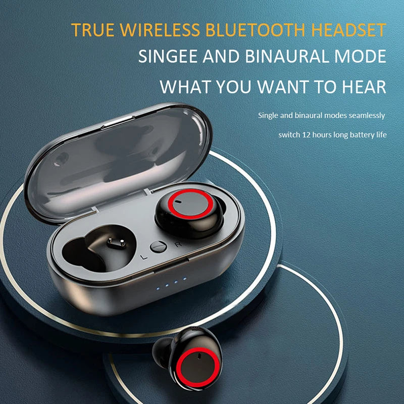 Y50 Wireless Bluetooth Headset TWS Binaural In Ear 5.0 Touch Intelligent Earbuds Noise Reduction Stereo Wireless Headphones