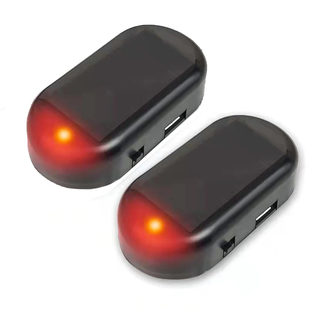 Solar Powered Car Fake Security Light Super Bright Flashing Imitation Lamp Wireless Strobe Signal Alarm Anti-Theft Caution Lamp