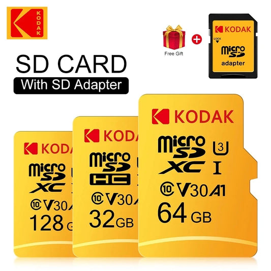 Kodak Micro SD Card 64GB 32GB Memory Card 512GB 256GB 128GB MicroSDXC Class10 SD Memory Card 100MB/s Original TF Flash Card U3