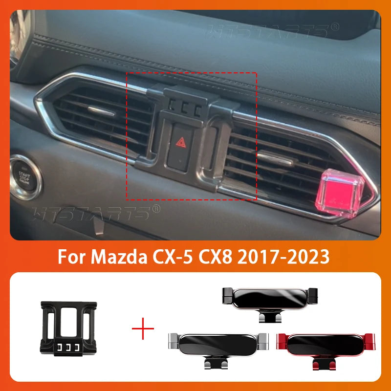 Car Mobile Phone Holder For Mazda CX-5 CX8 17-2023 360 Degree Rotating GPS Special Mount Support Navigation Bracket Accessories