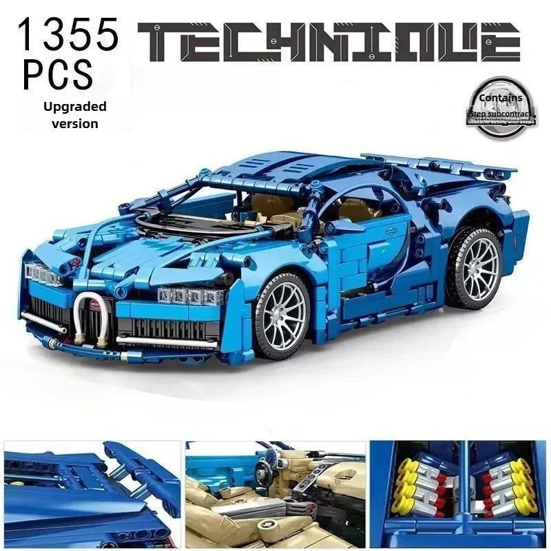 Compatible building block new sports car cyberpunk programming remote control sports car assembly model toy boy gift