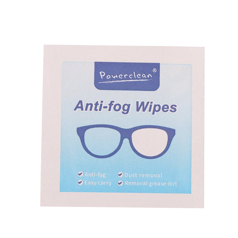 100Pcs/Box Glasses Cleaner Wet Wipe Disposable Anti Fog Misting Dust Remover Cleaning Lens Wipes Sunglasses Phone Screen