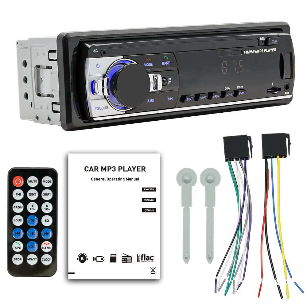 Car MP3 player FM radio AUX input Bluetooth connection Stereo playback Power off memory JSD 520 530