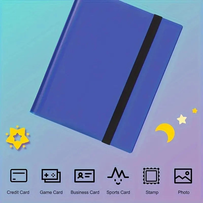 Premium 9-Pocket Polypropylene Trading Card Binder, Holds 360 Cards, Side-Loading Pockets, Elastic  Durable Collectors Album