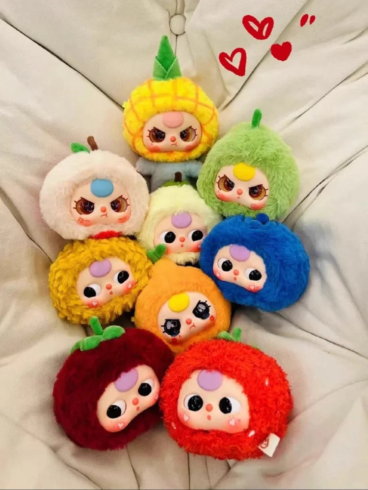 Baby Three Cute Fruit Plush Series Mystery Box Toy Doll Baby Three Guess Bag Stuffed Doll Blind Box Girls Cute Birthday Gifts