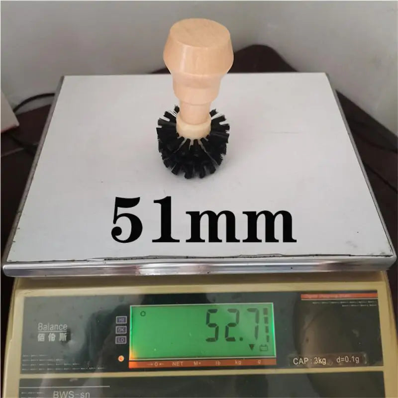 New 51/54/58mm Portafilter Cleaning Brush, Professional Barista Espresso Coffee Cleaning Brush Tool With Wooden Handle