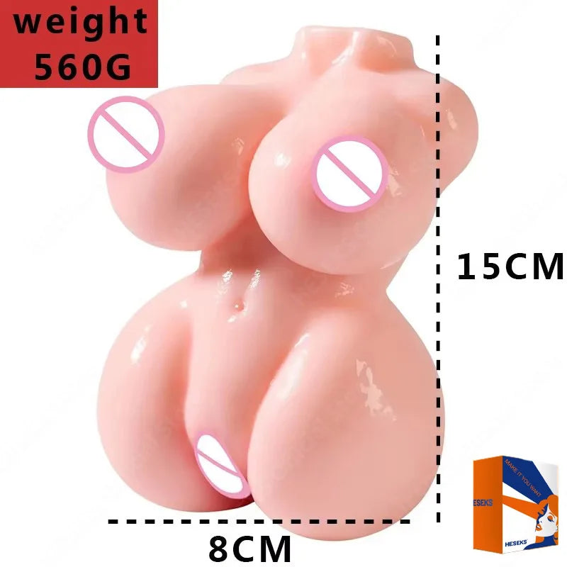 HESEKS Portable Sex Doll Male Masturbators Lifelike Pocket Pussy Love Dolls for Men with 3D Realistic Vagina Boobs Sex Toys 18+