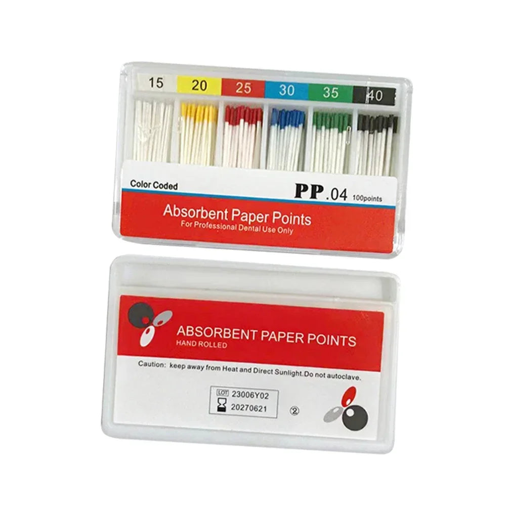 Dental Absorbent Paper Points Moisture Absorbing Paper Tips Taper 0.02 0.04 0.06 F1 F2 F3 Dental Clinics Consumables