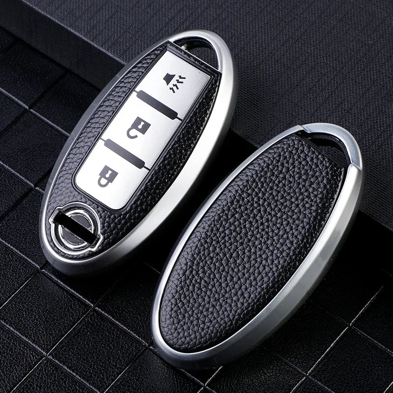 Leather TPU Shell Car Key Cover Case for Nissan Qashqai J10 J11 X-Trail T31 T32 Kicks Tiida Pathfinder Murano Note Juke Infiniti