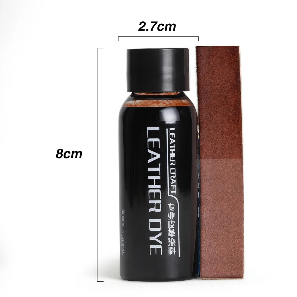 30ml Leather Pigment Leather Dye Colors Coats Leather Repairing Fixed Color Pigment Leather Craft For Vegetable Tanning Material