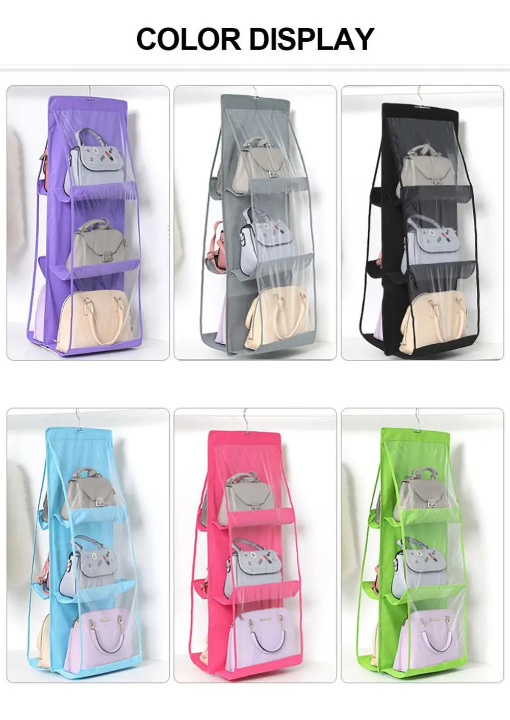 Six Layer Storage Bag Bedroom Closet Storage Bag Dust Bag Bag Storage Hanging Bag Hanging Double Side Transparent