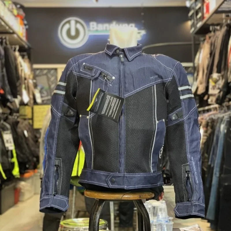 JK006 Jacket Spring Breathable Denim Mesh Racing Ride High-performance Drop Resistance Clothing Motorcycle Jacket