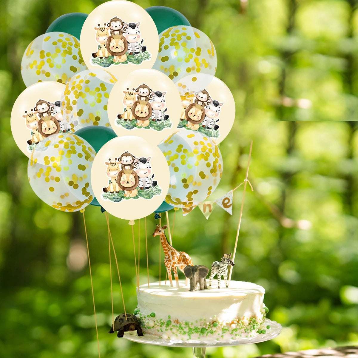 Jungle Animals Balloon Bundle Safari Birthday Balloon Party Decoration Wild One Birthday Latex Balloon Jungle Themed Baby Shower