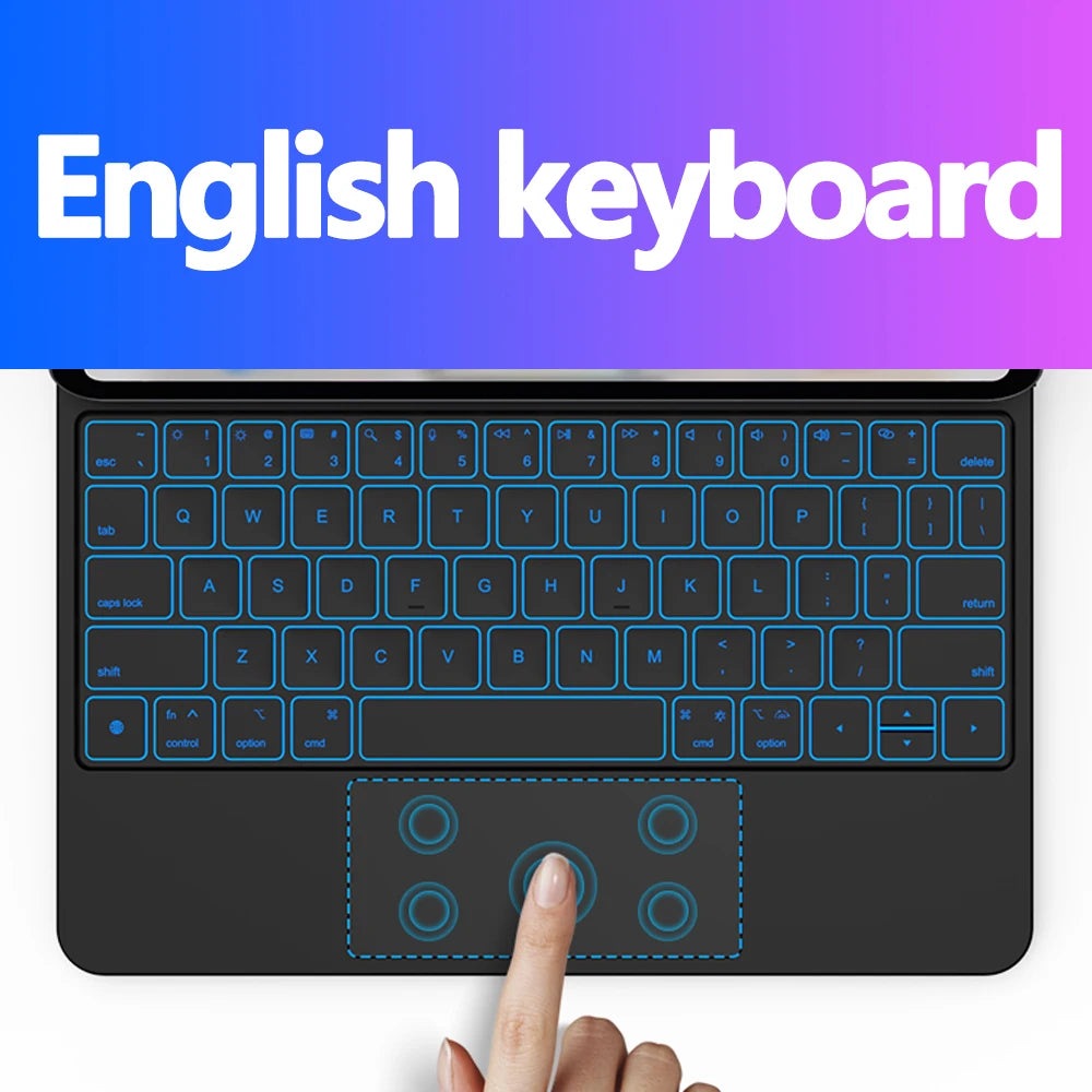 Magic Keyboard for iPad Air 6 2024 Case for iPad Pro 13 Inch Pro 11 2024 for iPad Pro 12.9 Air 5 Air 4 10.9 with LCD Display