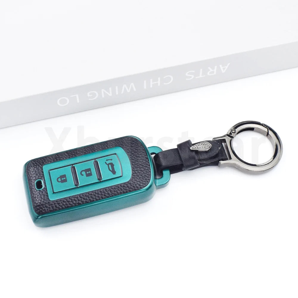 TPU Leather Auto Shell Fob Car Remote Key Case Cover for Mitsubishi Outlander ASX LANCER Pajero Sport Eclipse Cross Accessories