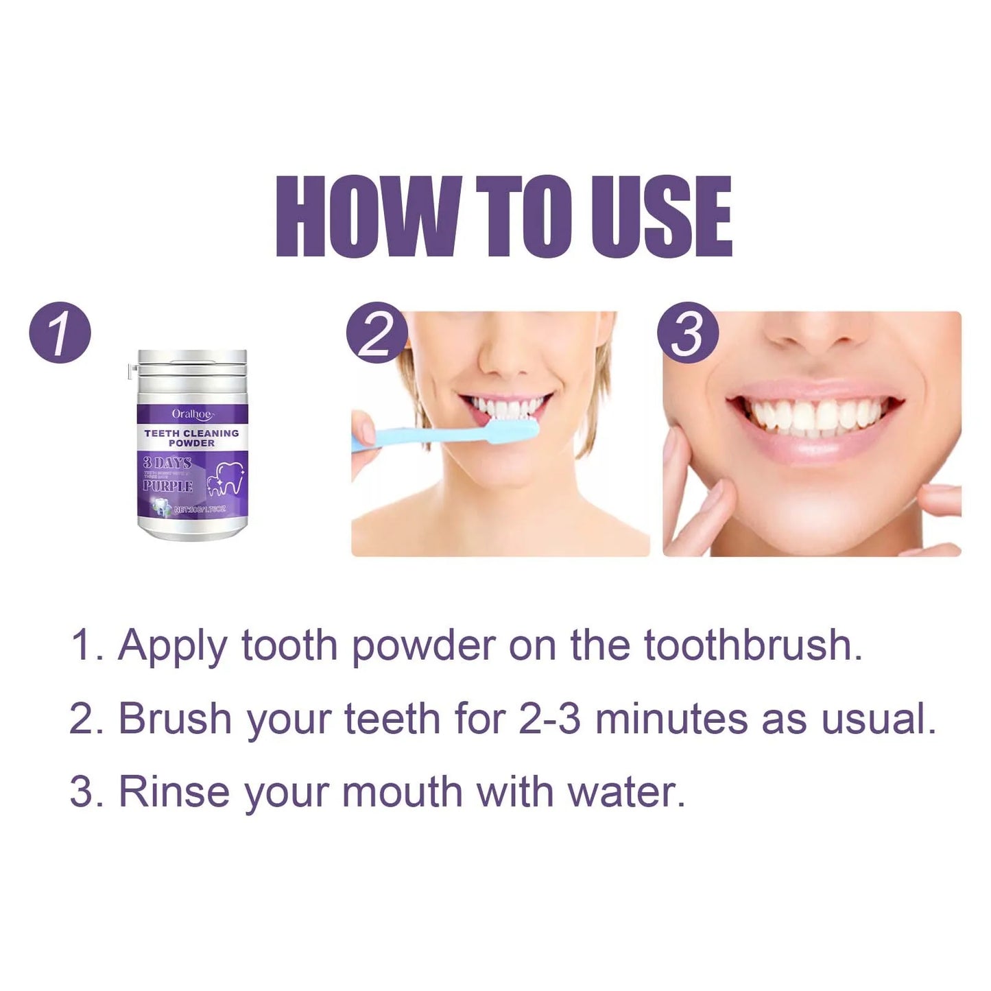 Teeth Whitening Powder Has A Whitening Effect, Which Is Effective For Deep Stains Tooth Whitening Care Product Healthy Gifts