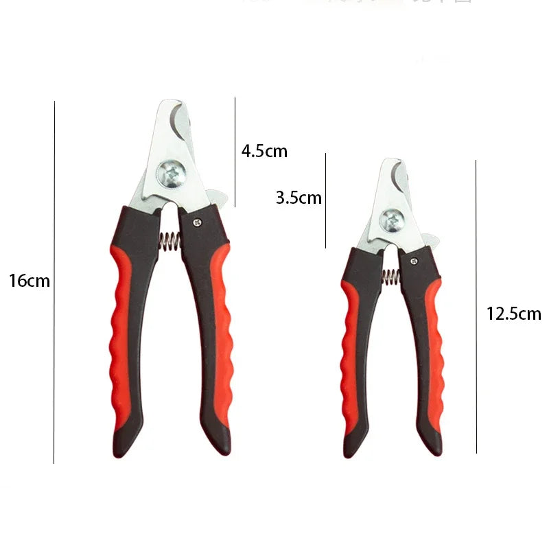 Professional Pet Nail Clippers Heavy Duty Stainless Steel Sharp Blade Safe Hook Grooming Tool  Dogs Cats Rabbits Small Animals