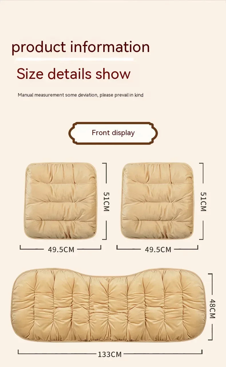 Winter Thickened Car Seat Cover Non-slip Comfortable Warm Seat Cover Seat Protector Car Front/rear Seat Cushion Accessories