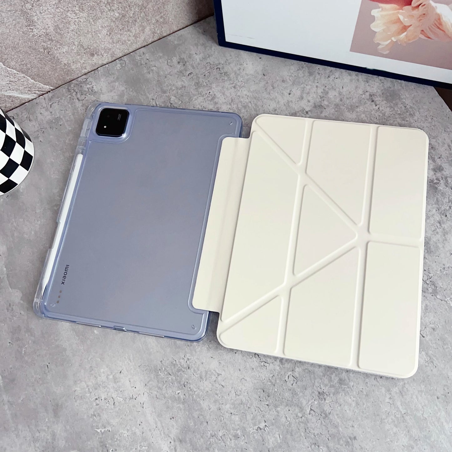For Xiaomi Mi Pad 8 7 6 Pro 11.2 Case Redmi pad SE 11 2 K Pad 8.8 Auto Wake up & Sleep Silicone Cover Y-Fold Support Charging