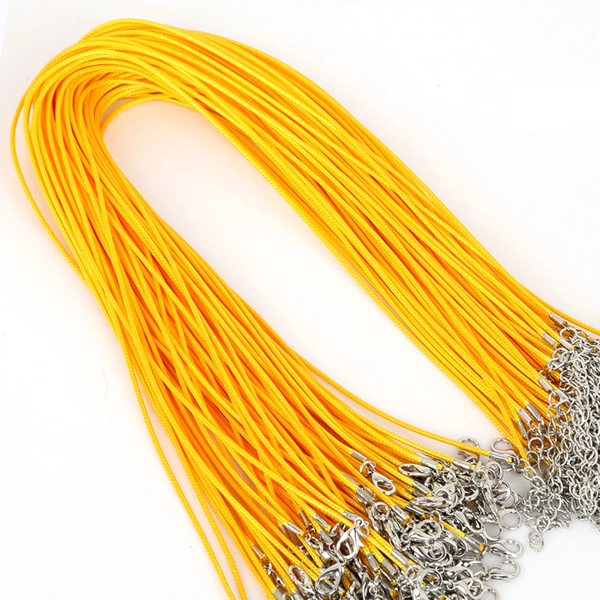 10 Pcs/lot Faux Leather Chains Bracelet Choker Necklace With Lobster Clasp DIY Jewelry Making Findings String Cord 1.5 mm