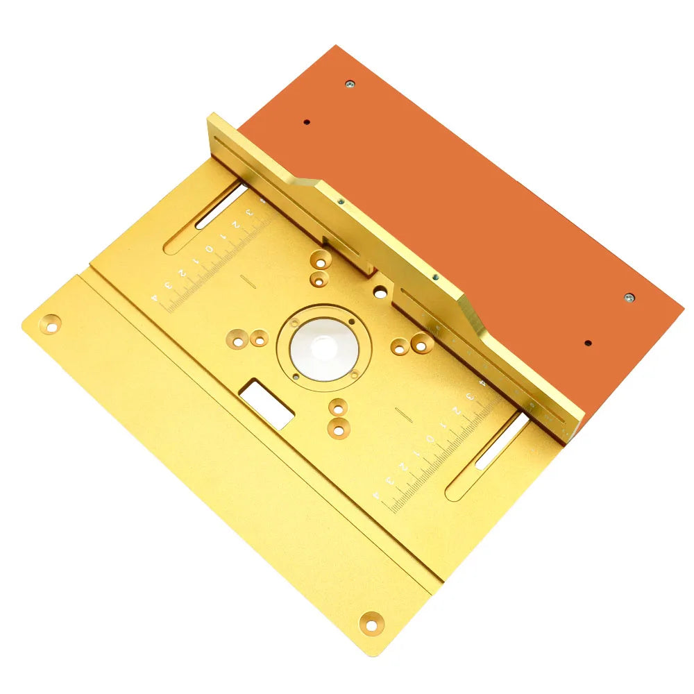 Upgraded Aluminium Router Table Insert Plate Woodworking Tool Set with Miter Gauge and Sliding Tenoning Fence for Router Table