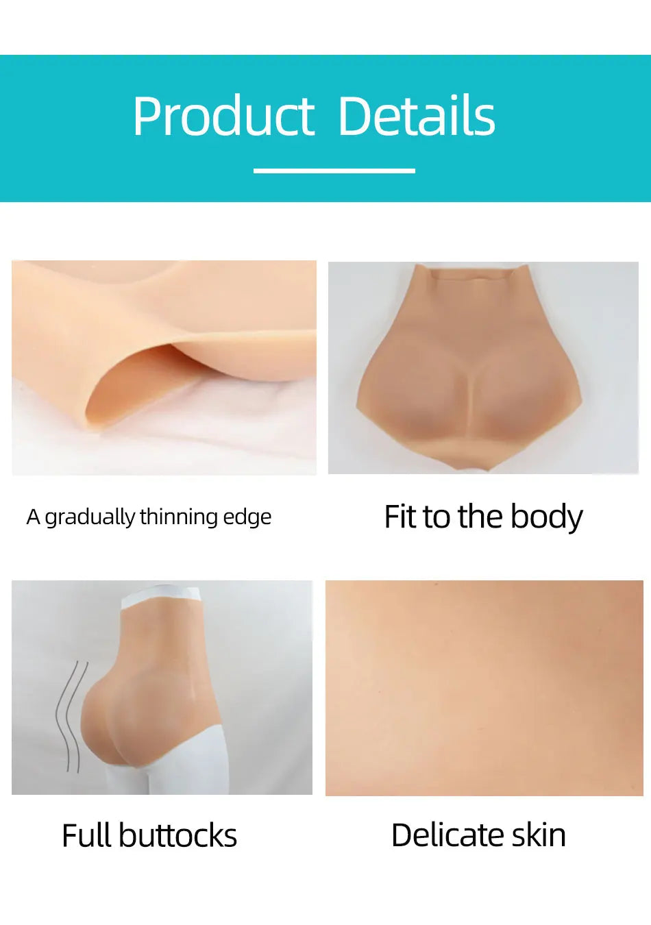 YUERUGOU Shaping Sexy Figure Body Shaping Sexy Silicone Hip Pants Fake Ass Sexy Hip Lady Bottom Tights New Silicone Ass
