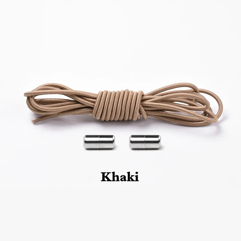 Elastic Laces Sneakers Round Shoelaces without ties Rubber No Tie Shoe laces Shoes Kids Adult Quick Shoe lace Rubber Bands