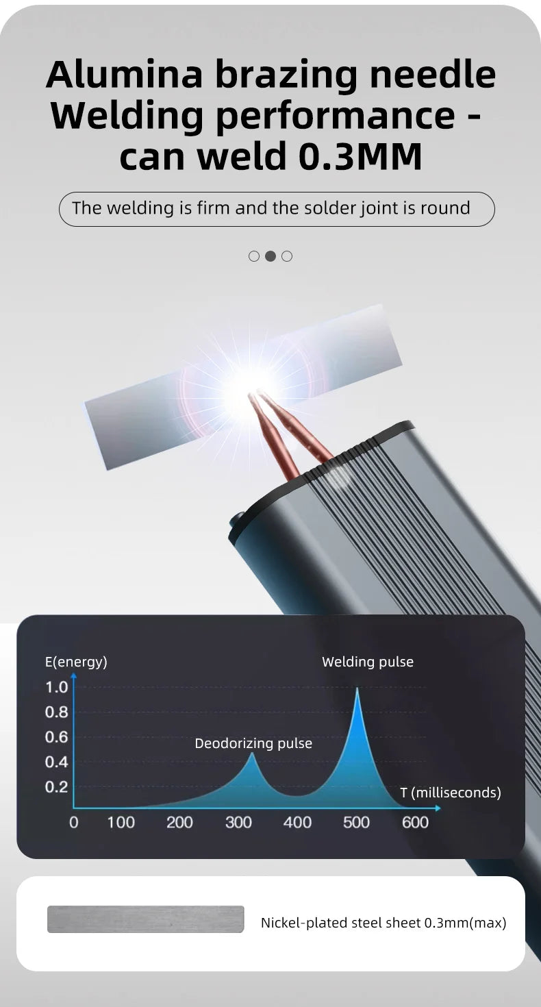 FS01 11 Gears Adjustable Spot Welder Handheld Battery Spot Welding Tool Weldable 0.3MM Nickel Belt 18650 Lithium Battery