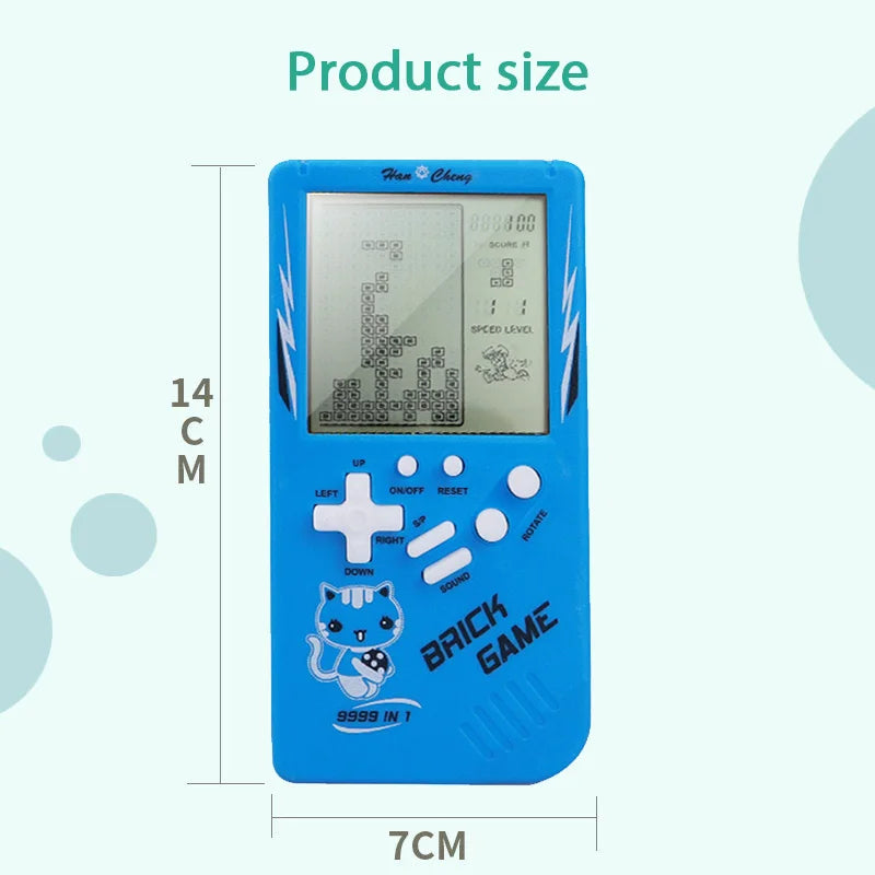 Portable Classic Electronic Game Retro Puzzle Toy Blue 3.5 Inch Large Screen Handheld Game Console Toys For Children