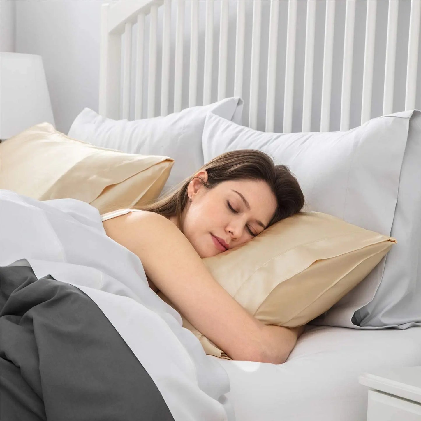 1PC Pillowcase Silk Pillow Cover Silky Satin Hair Beauty Pillow case Comfortable Pillow Case Home Decor wholeStandard/Queen 1PC