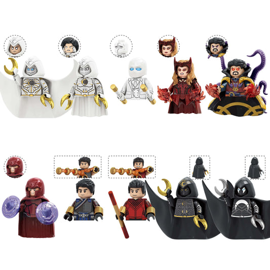 TV6208 MOC Moon Knight Cartoon Model Bricks Mini Action Figures Compatible Puzzle Building Blocks Toys Children's Birthday Gifts