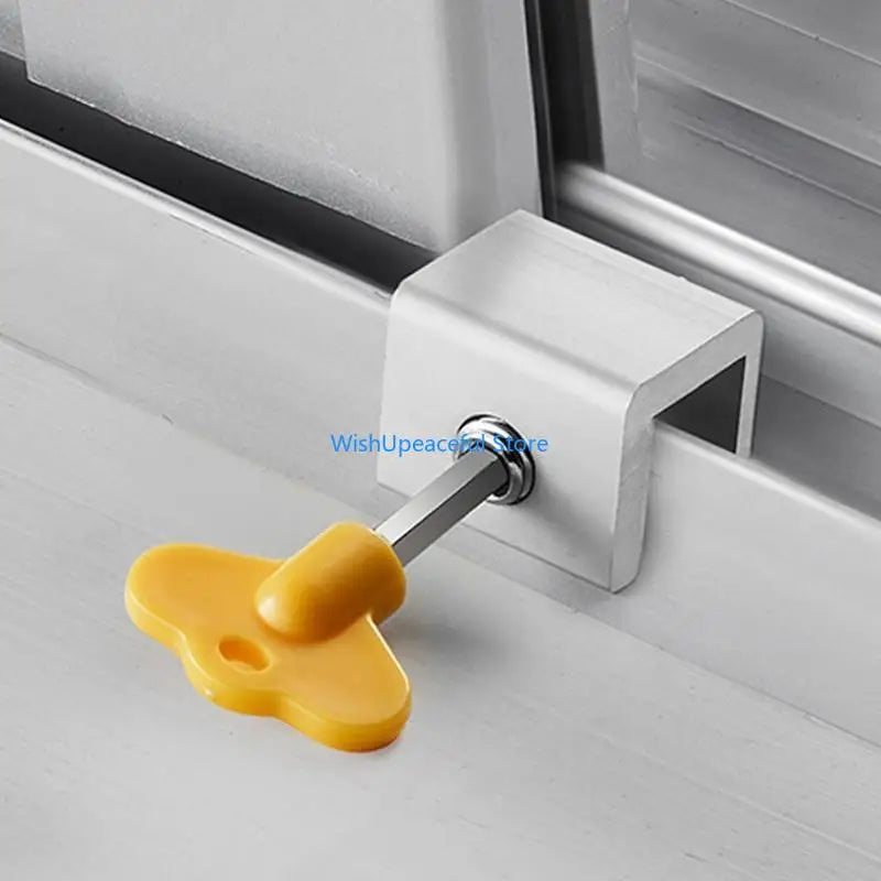 34YA 4 Pcs Window Security Lock Aluminum Window Limiters Child Safety Sliding Window Restrictor for Children's Room Bedroom