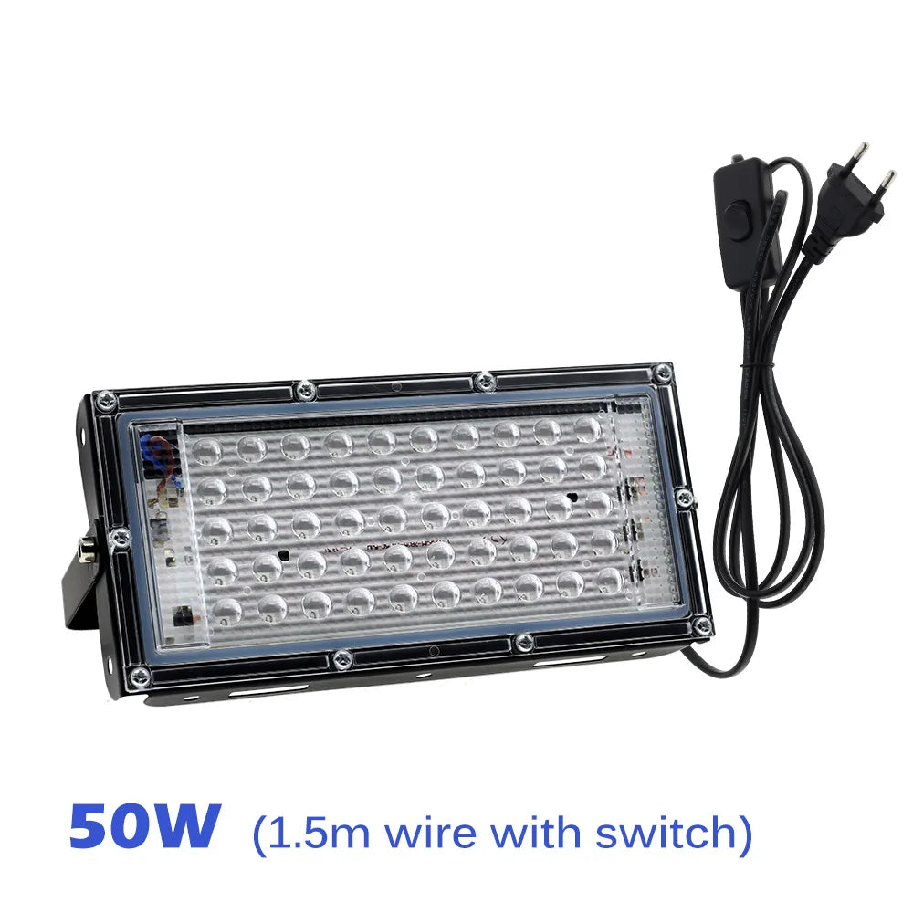 UV Flood Light AC 220V 50W 100W LED Stage Blacklight Ultraviolet Flood Effect Light for Halloween Xmas Dance DJ Disco Party Bar