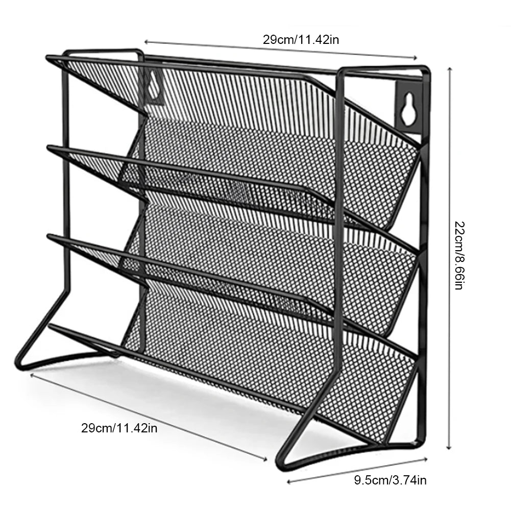 4 Tier Cupboard Storage Shelf Carbon Steel Spice Seasoning Jar Organizer Wall Mount Kitchen Spice Rack Non-Slip Pantry Organizer