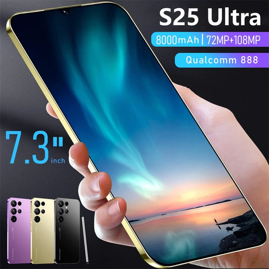 HOT 2025 new S25 Ultra original intelligent 5G dual card dual standby Android 14 system global version 108MP 8000mAh battery