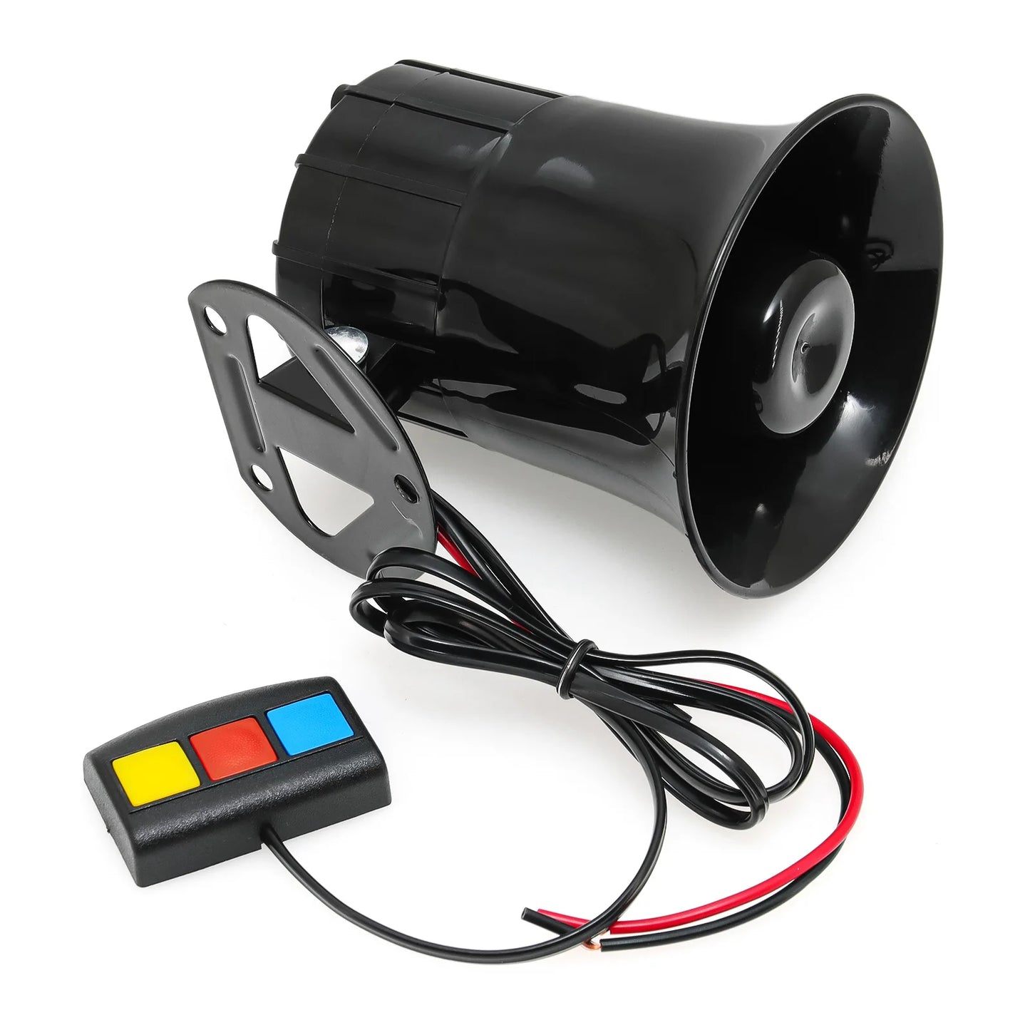 Universal 3-Tone Sounds Siren Horn Car Loud Horn 110dB Sound Motorcycle Warning Alarm Police Fire Siren Speaker Outdoor 20W