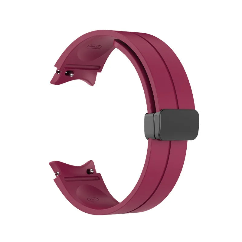 No Gap Soft Silicone Strap For Samsung Galaxy Watch 7 6 5 4 40mm 44mm Breathable Magnetic Wristband Watch 6 4 Classic/5 Pro 45mm