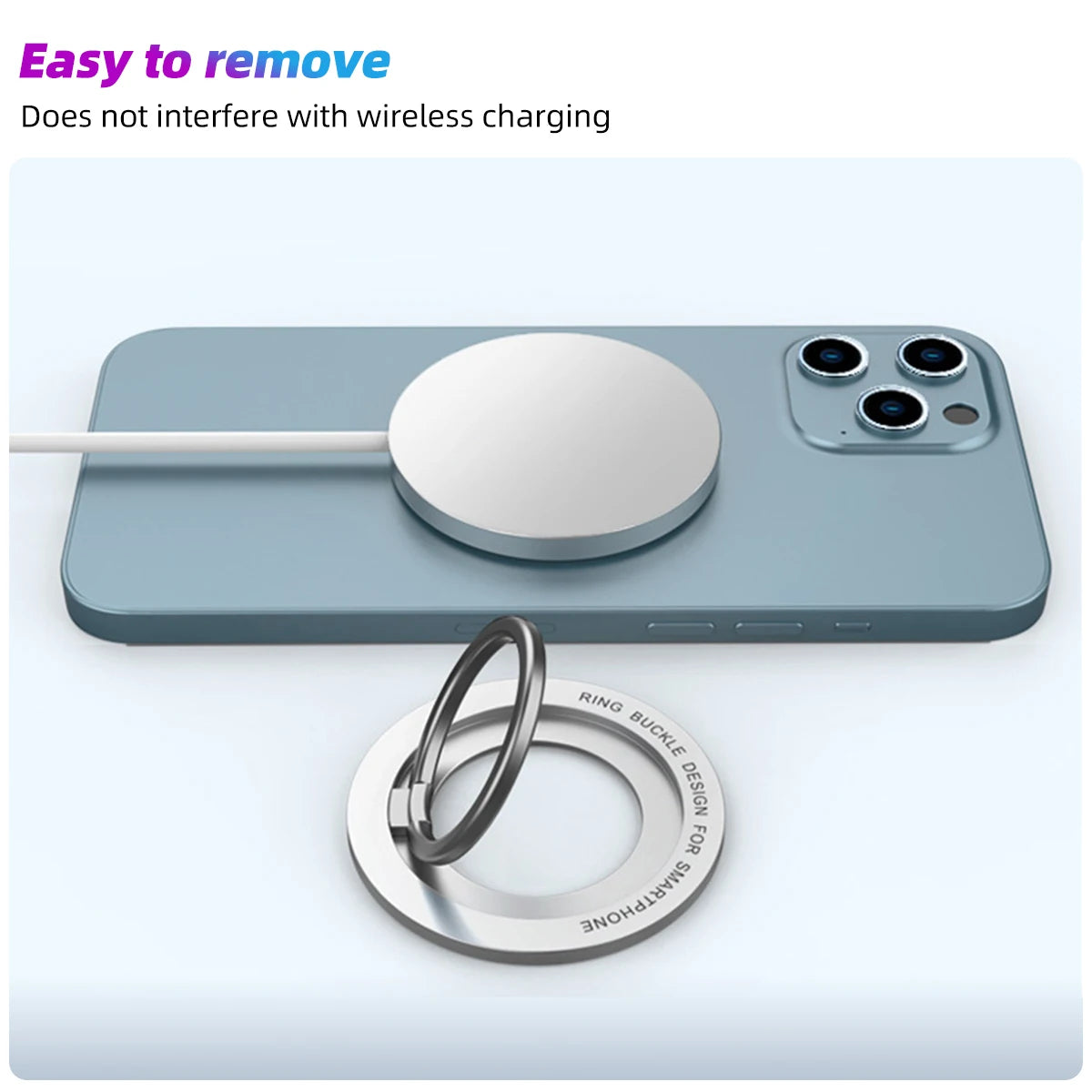 Magnetic Phone Holder Stand Magnet Finger Ring Socket for Magsafe Wireless Charging for IPhone14 13 12 Pro/Max Cellphone Bracket