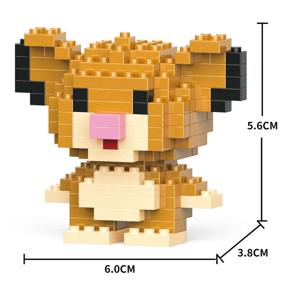 TOYLINX Mini Animal Building Blocks Assembled Model Cartoon Panda Doll Set 6 Years Old And Above Children Educational Toys Gifts