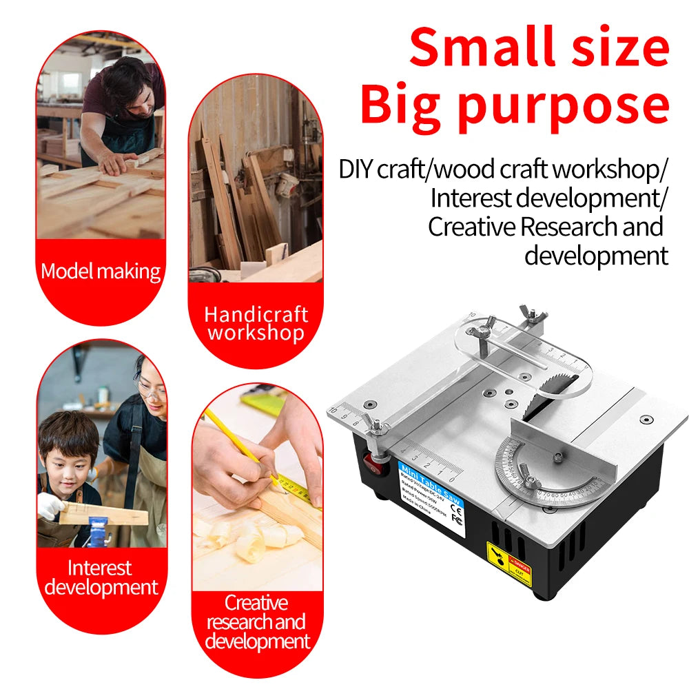 Mini Multifunctional Table Saw Electric Desktop Saws Small Household DIY Cutting Tool Woodworking Bench Lathe Cutter Machine